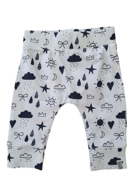 Black & White Printed Pant BABY, 3-6 months BABY  (4610898100279)