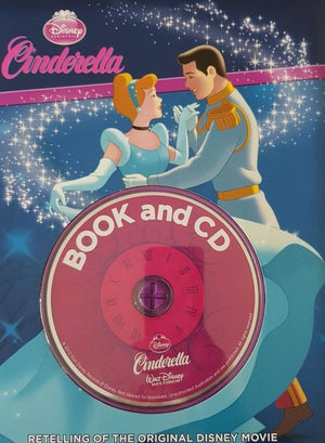 Disney Cinderella Padded Storybook and Singalong CD Like New, 3+Yrs Disney  (6618727809209)