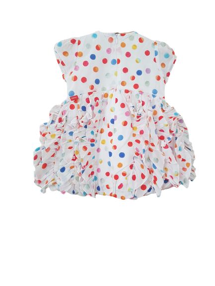 Frill polka dot dress Oilily,24 months (86 cm) Oilily  (4612026794039)