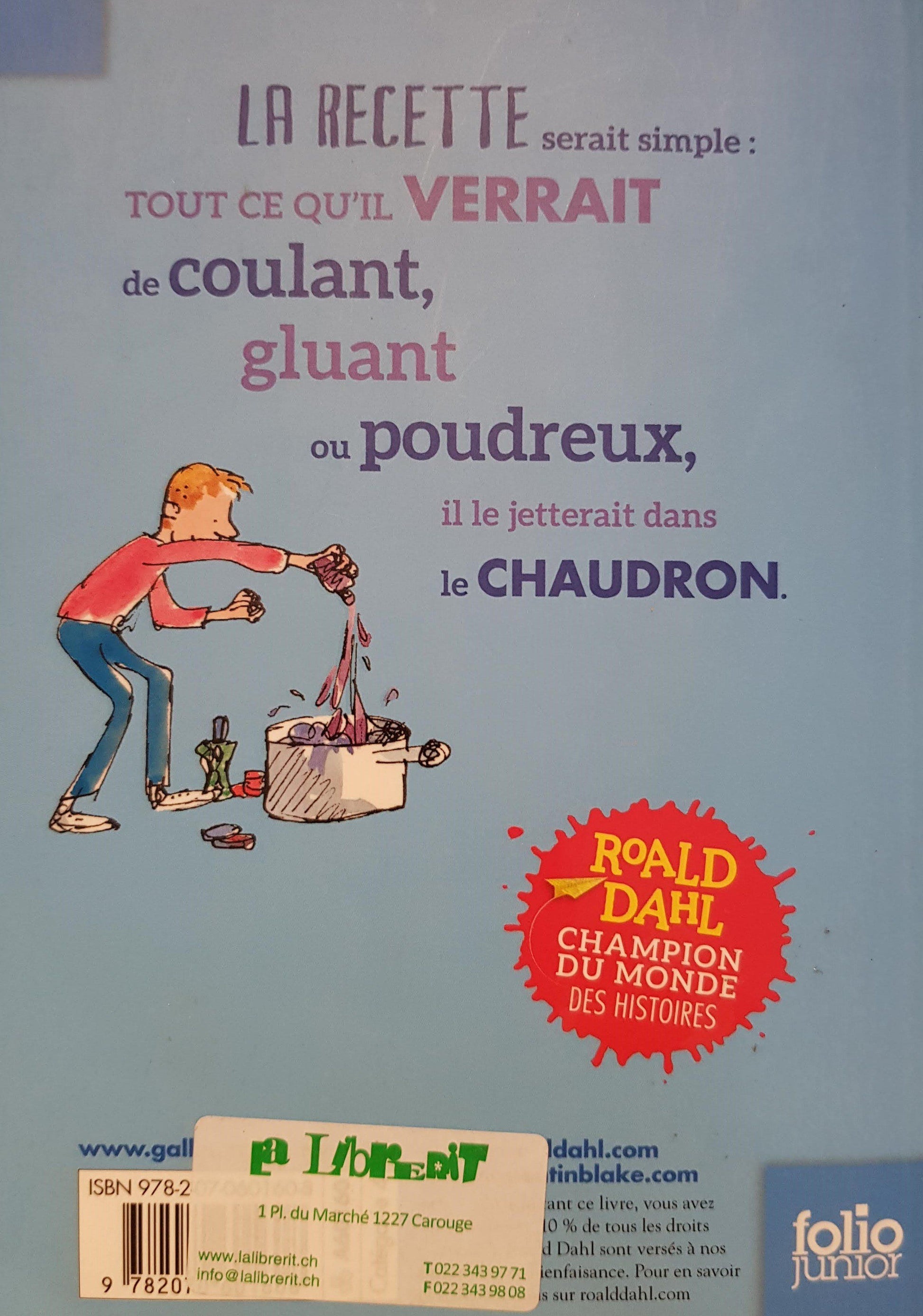 Le Potion Magique de Georges Bouillon Like New Roald Dahl  (4625105190967)
