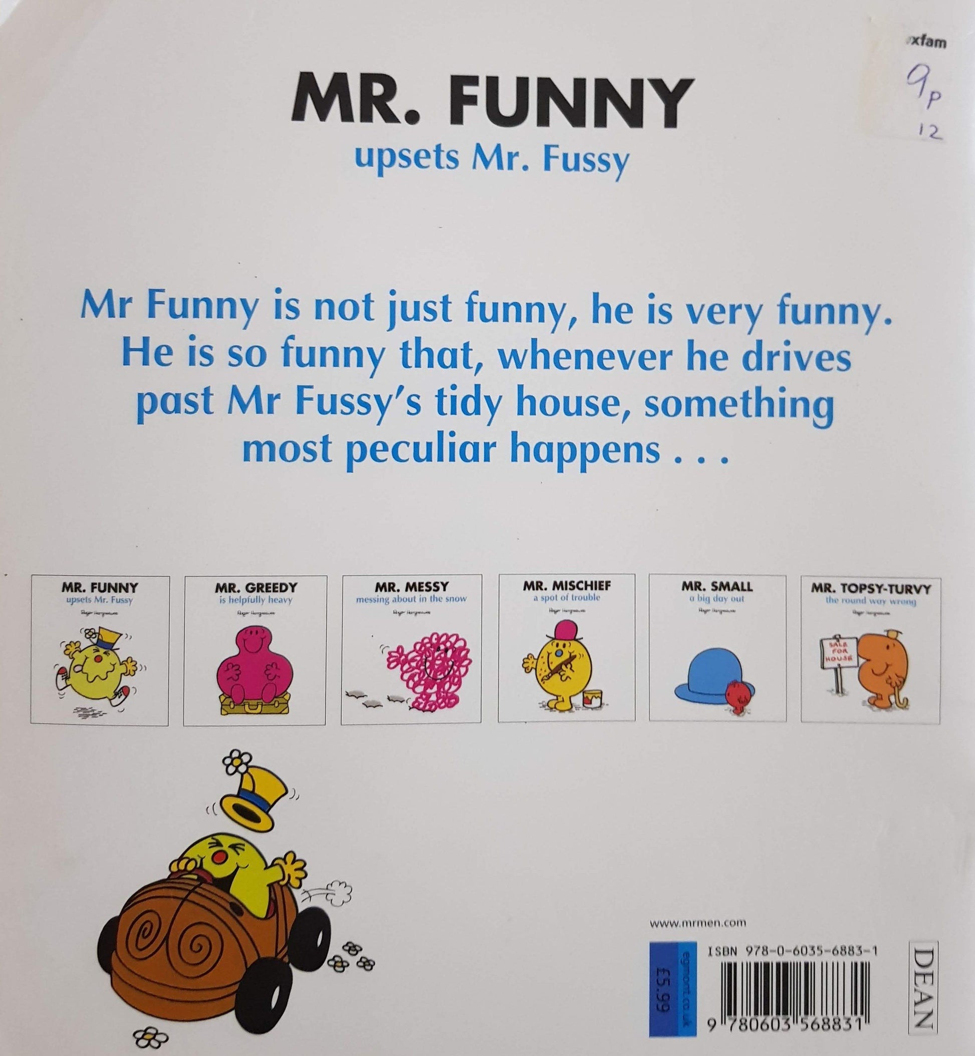 MR. FUNNY Upsets Mr. Fussy Very Good Mr Men/Little Miss  (6172561047737)