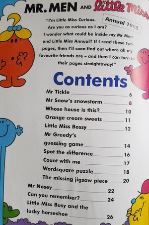 Mr. Men and Little Miss Annual 1998 Like New, 12+Yrs Recuddles.ch  (6639374434489)