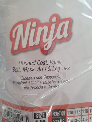 Ninja Outfit Like New, 8-10 years Recuddles.ch  (6629177426105)