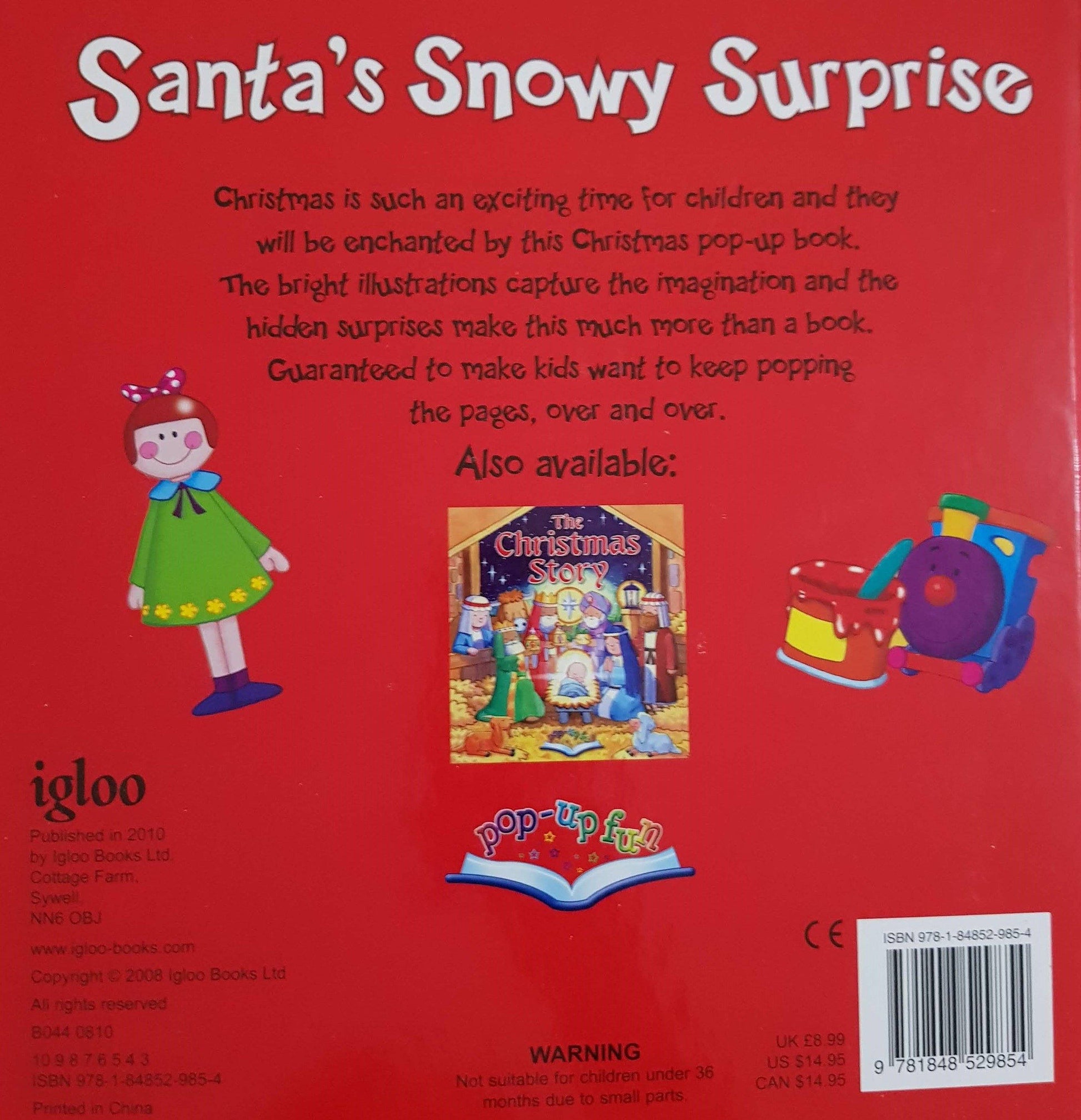 Santa's Snowy Surprise Like New Recuddles.ch  (6100592001209)